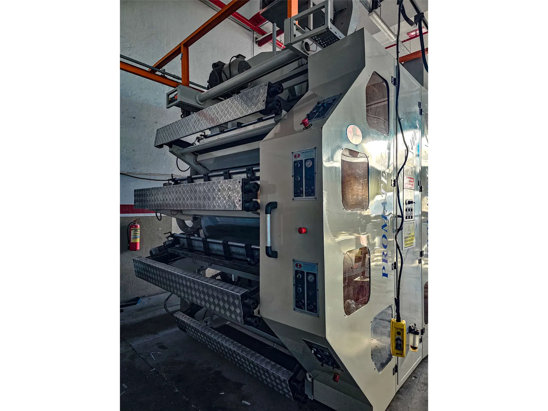 Promatek 8-Color Drum Flexo Printing Machine – 1400 mm, 300 m/min