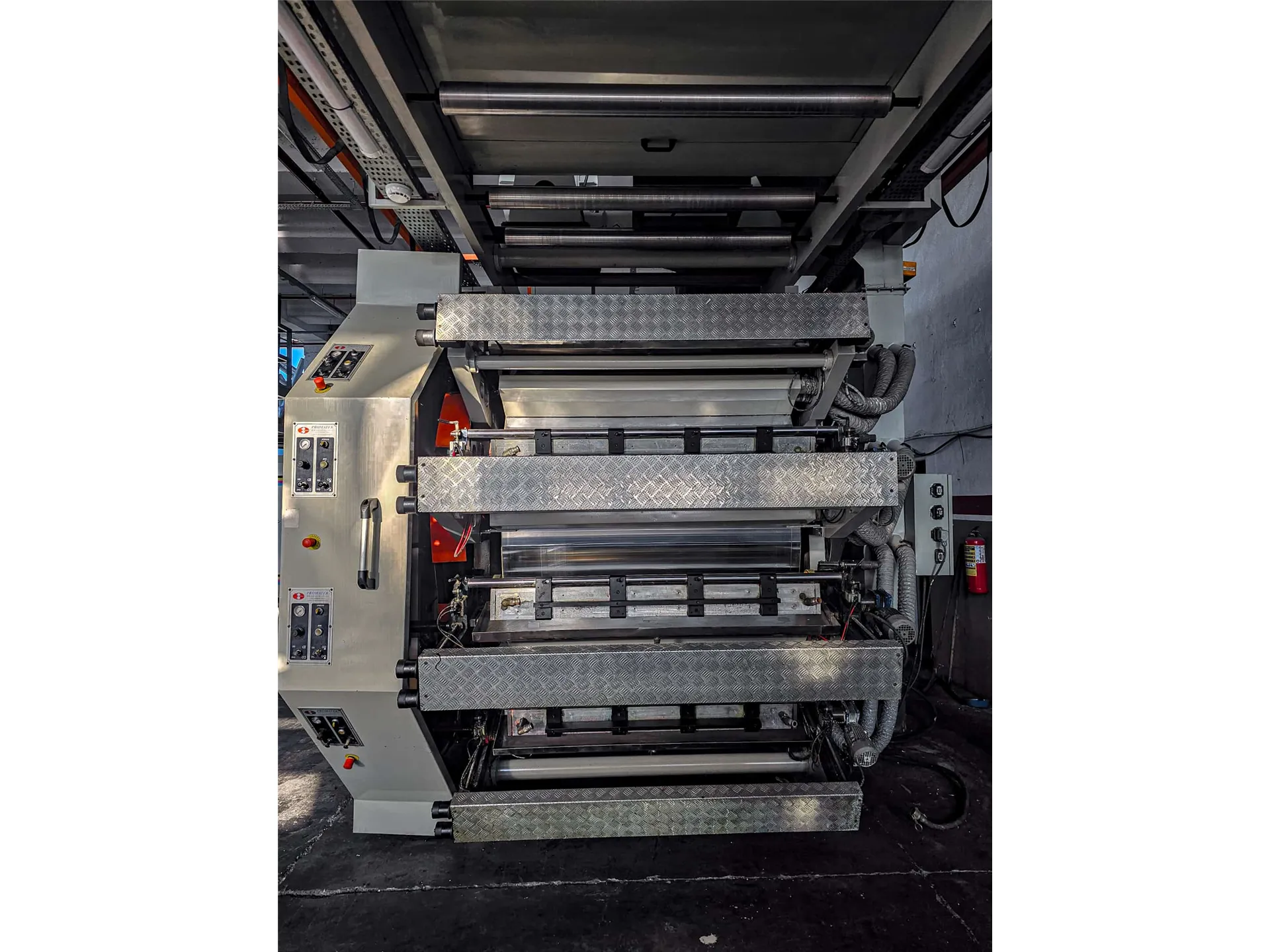 Promatek 8-Color Drum Flexo Printing Machine – 1400 mm, 300 m/min